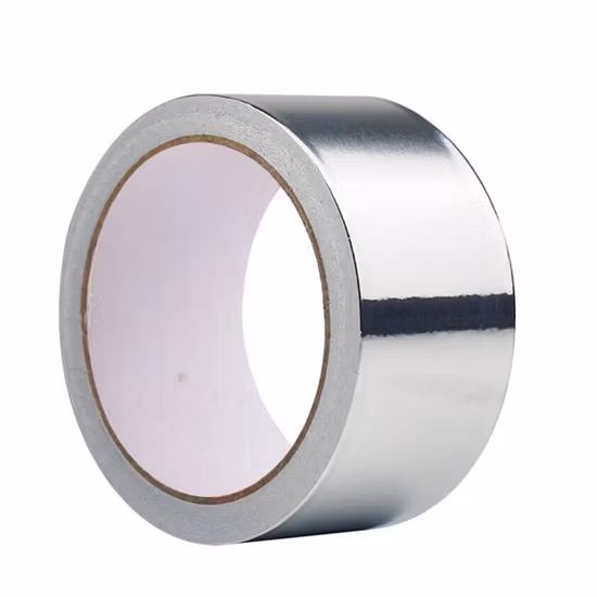 Foglio di alluminio autoadesivo in rotolo jumbo con nastro metallico diretto in fabbrica da 50 mm