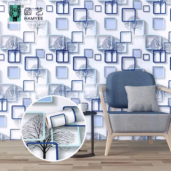 Decorazione domestica della carta da parati impermeabile del PVC della carta da parati autoadesiva moderna all'ingrosso della fabbrica